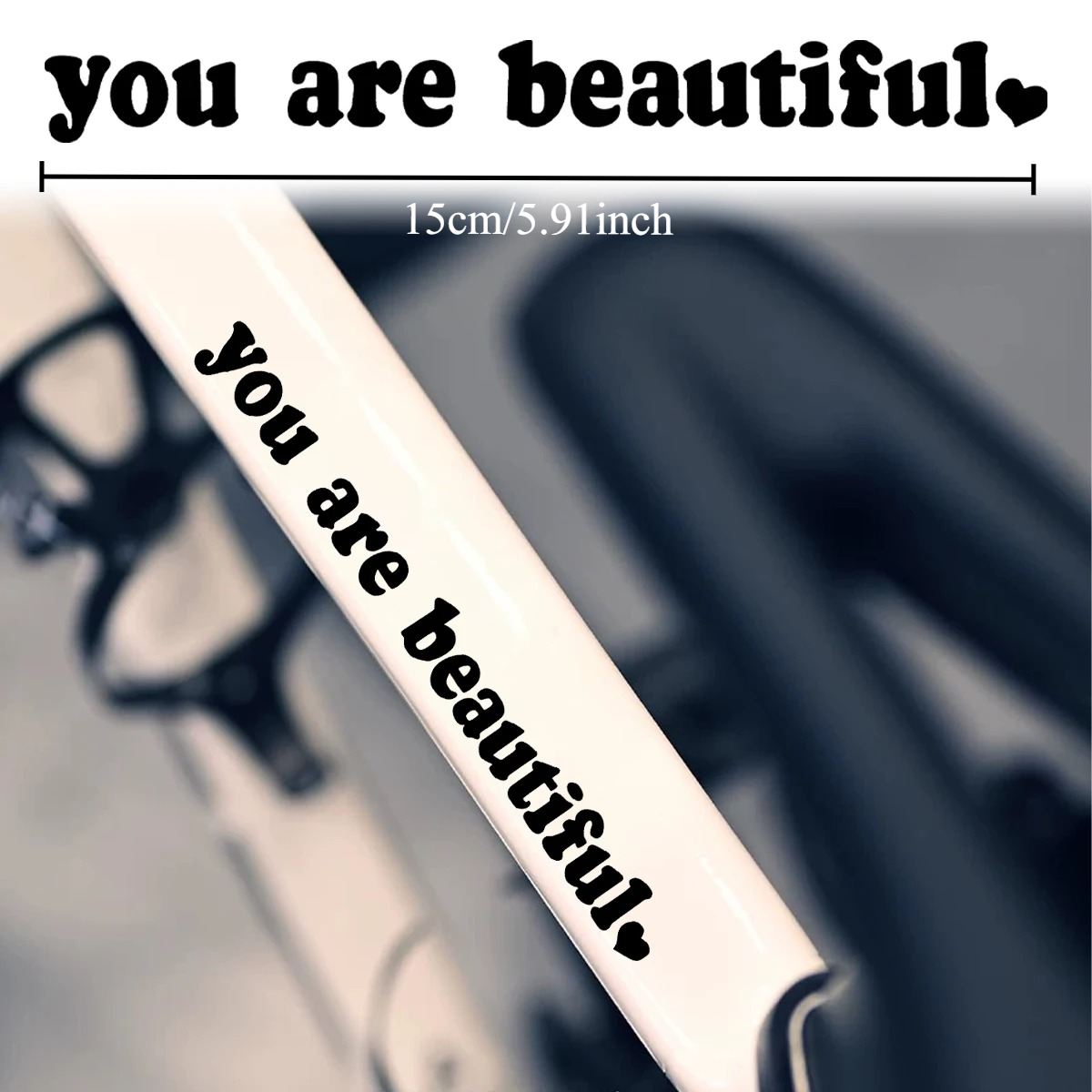 Cycling Quote - 2 sztuki naklejek z cytatem „Jesteś